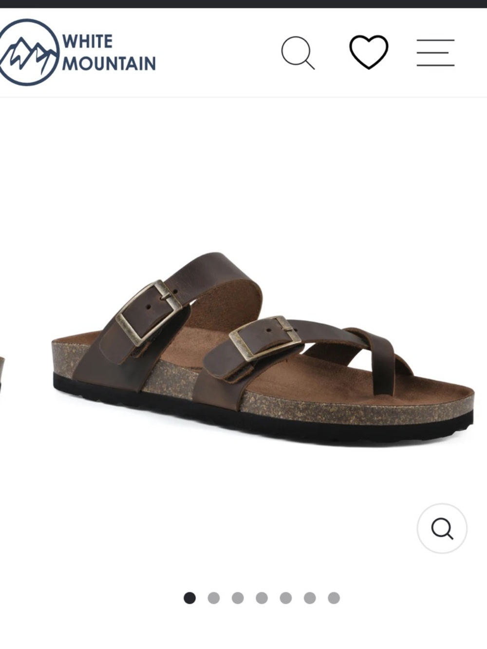 NWOT White Mountain Leather Sandals